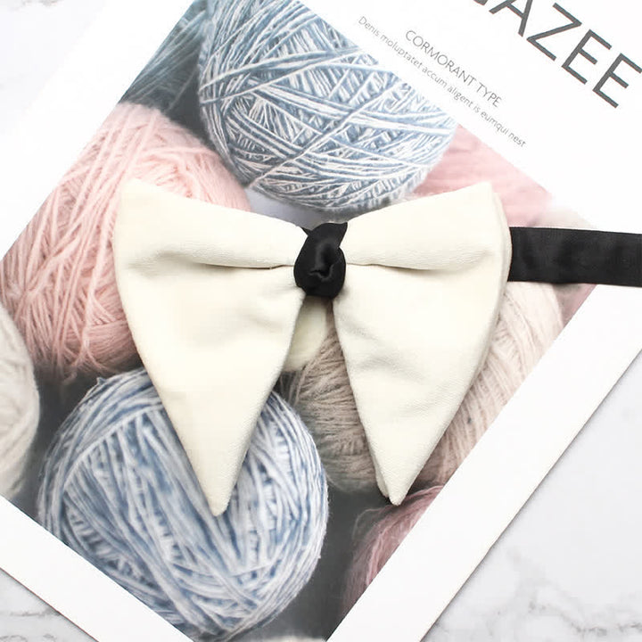 Oversized Fliege Herren aus Samt in Einfarbig