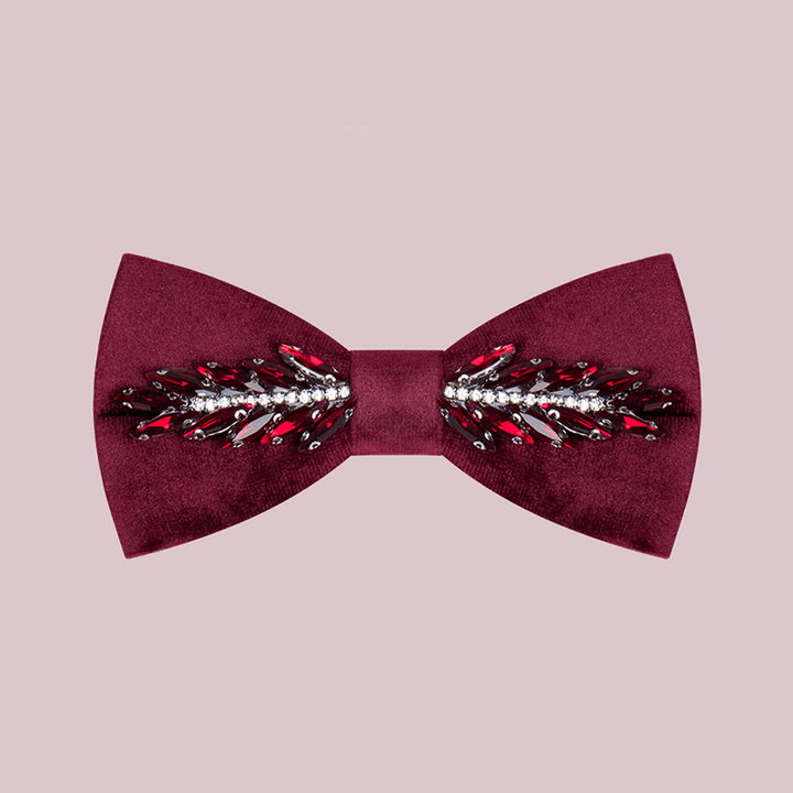 Herren Witty Crystal Samt Fliege