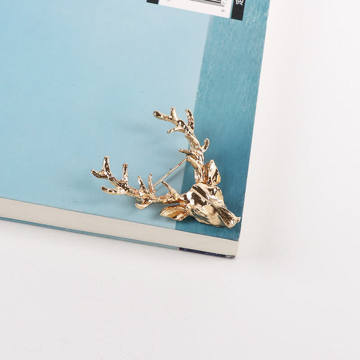 Männer Rehbock-Geweih-Brosche