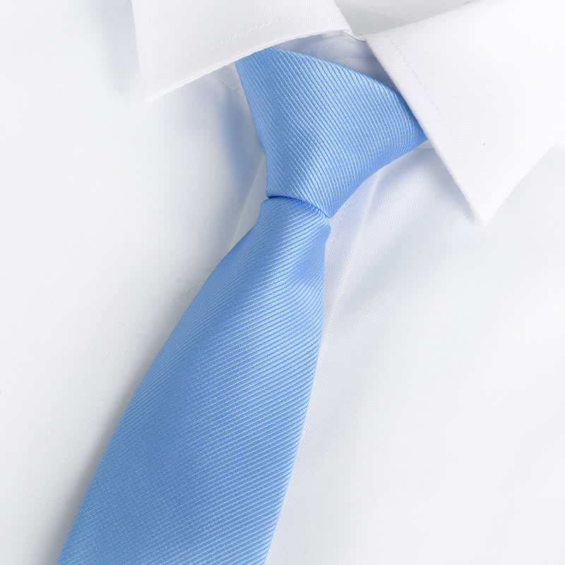 Herren Einfarbige Reißverschlusskrawatte Verstellbare Krawatte