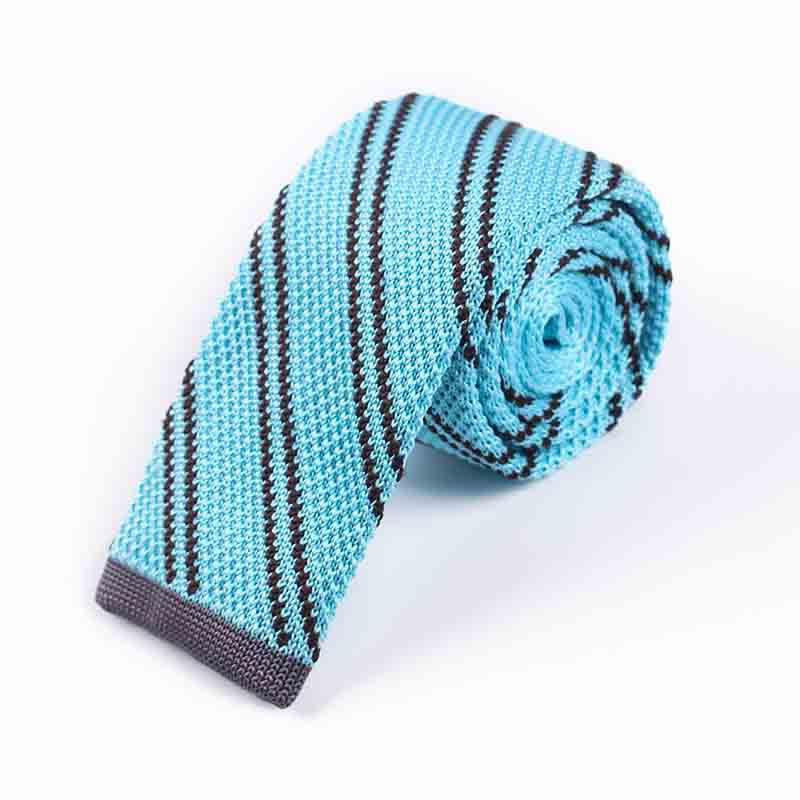 Herren diagonal gestreifte gestrickte Krawatte