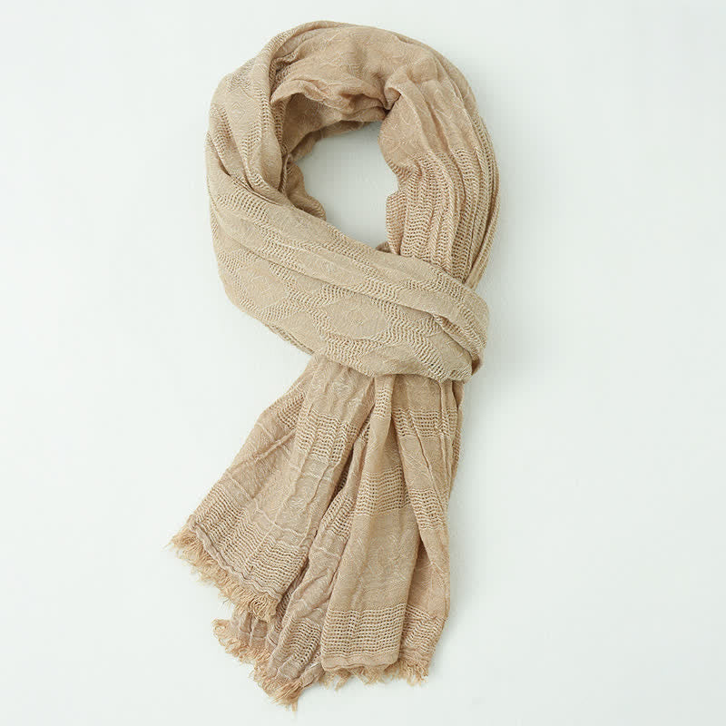 Vielseitiger Herrenrauten-Karierter Schal mit Rohkanten