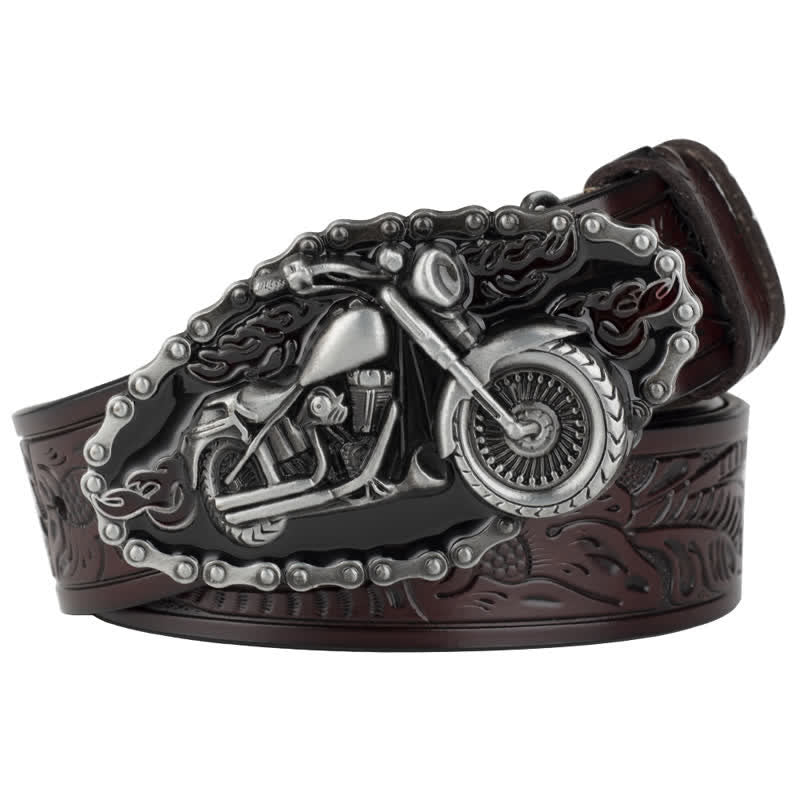 Herren Punk Rock Motorrad Biker Ledergürtel