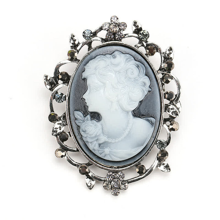 Funkelnde Damen Oval Cameo Brosche
