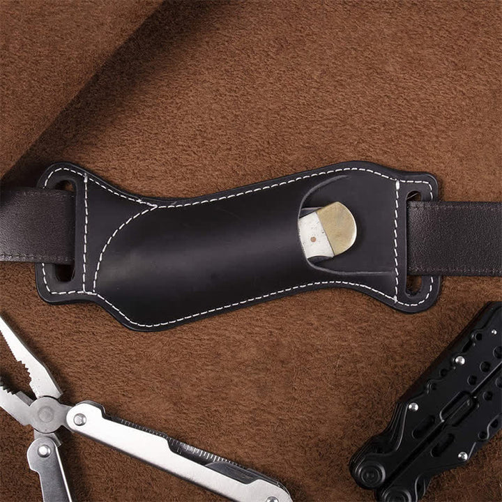 Bogentaschenmesser-Träger Lederscheide Gürteltasche