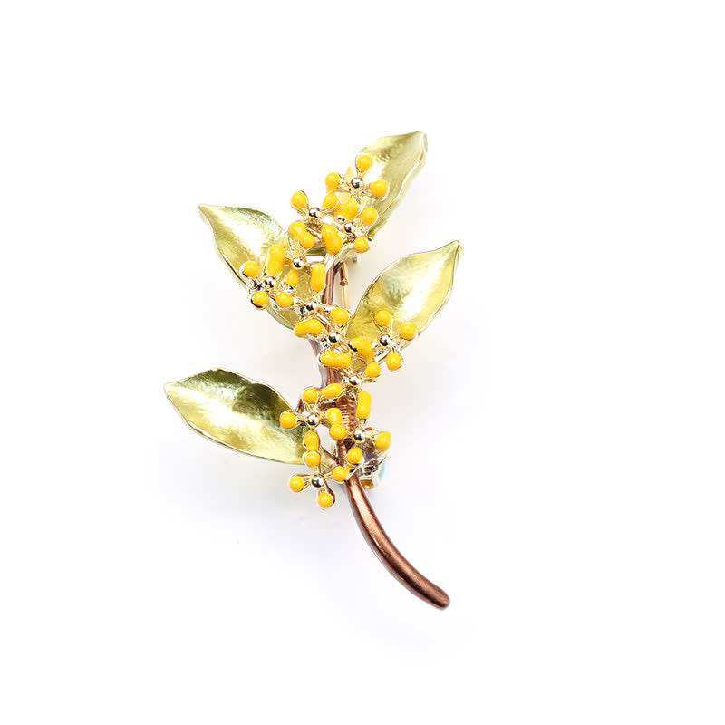 Fragrans Blätter Zweig Brosche für Frauen
