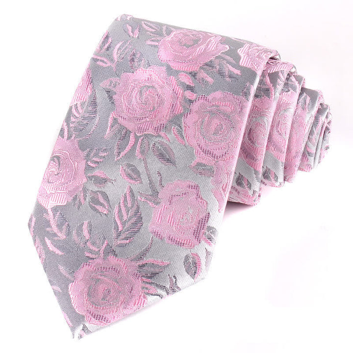 Elegante Krawatte für Männer mit Rosenblättern