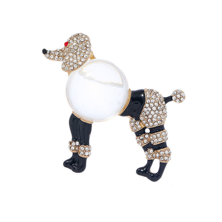 Damen Kreative Jelly Belly Pudel Brosche