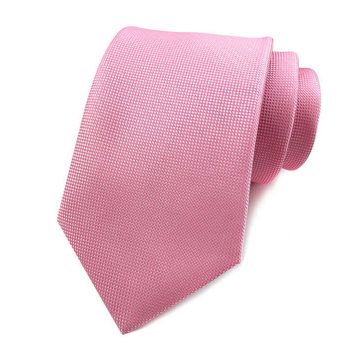 Einfach gestreifte einfarbige Krawatte für Männer - Rosa - image 6