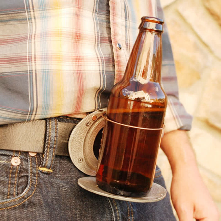 DIY Motorrad Kreativer Bierhalter Schnallen Leder Gürtel für Männer