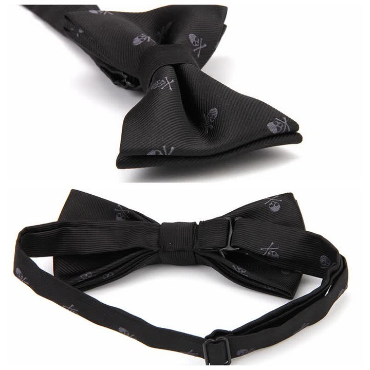 Herren Halloween Skelett Kreuzknochen Fliege