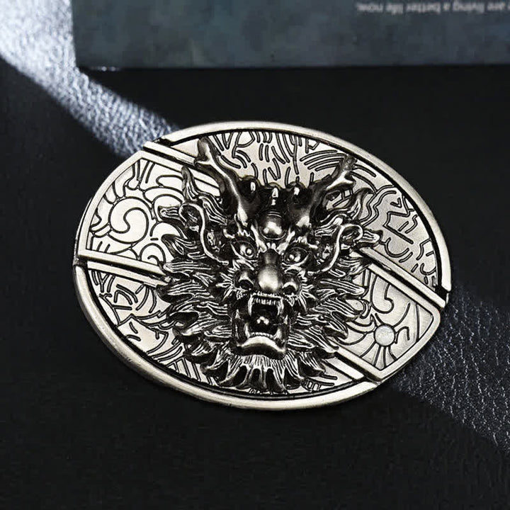 DIY Brave Dragon Verstecktes Klappmesser Ledergürtel für Herren