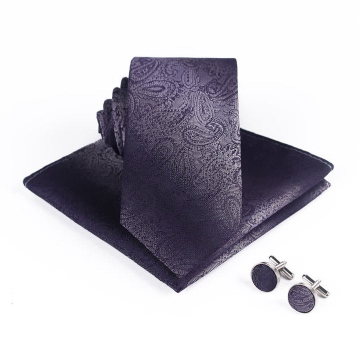 3-teiliges Paisley-Krawatten-Set mit Farbverlauf für Herren 