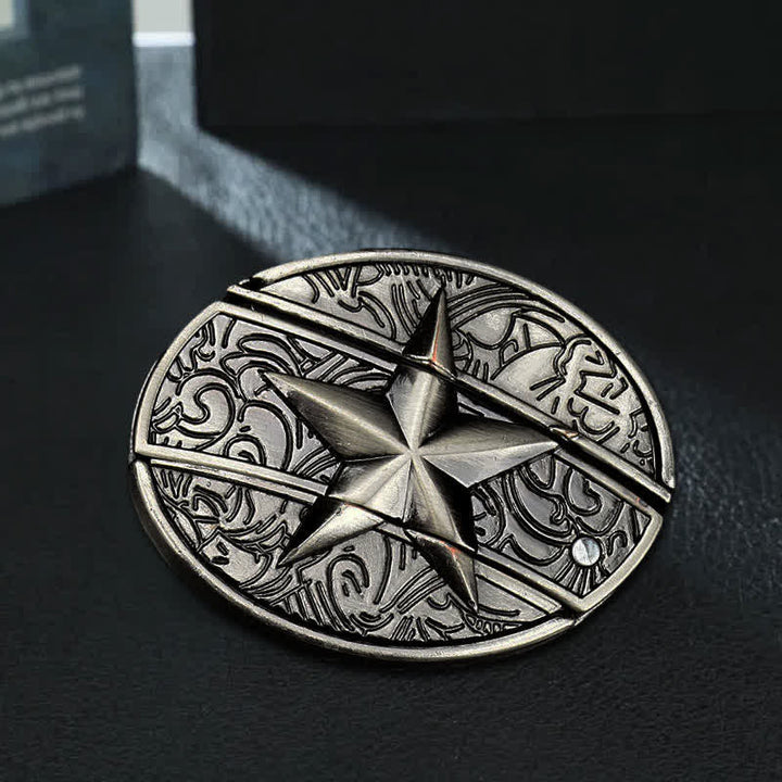 DIY-Ledergürtel für Herren mit verstecktem Pentagramm-Klappmesser