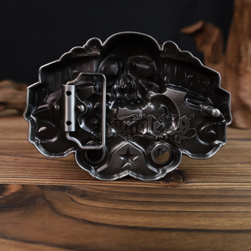 DIY Zahnradkopf-Pistonschädel-Schnallenledergürtel für Herren
