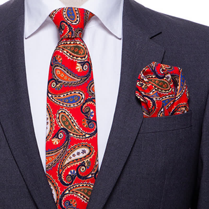 2er Set Exotische Paisley-Krawatten für Herren