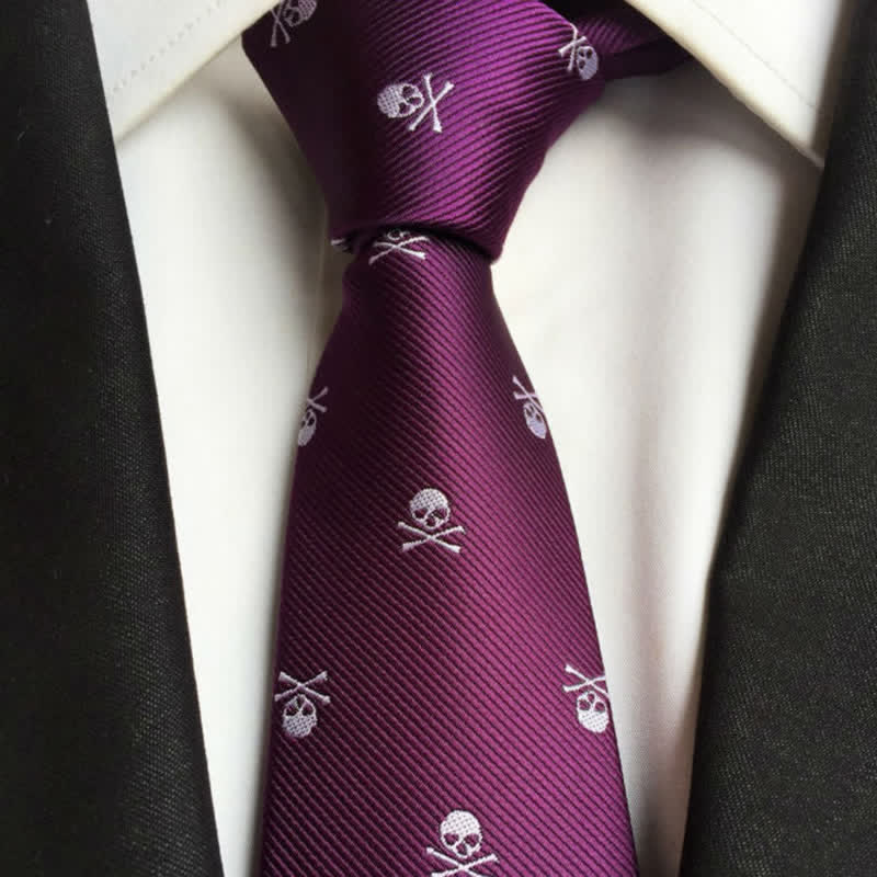 Halloween-Krawatte mit Totenkopf für Herren