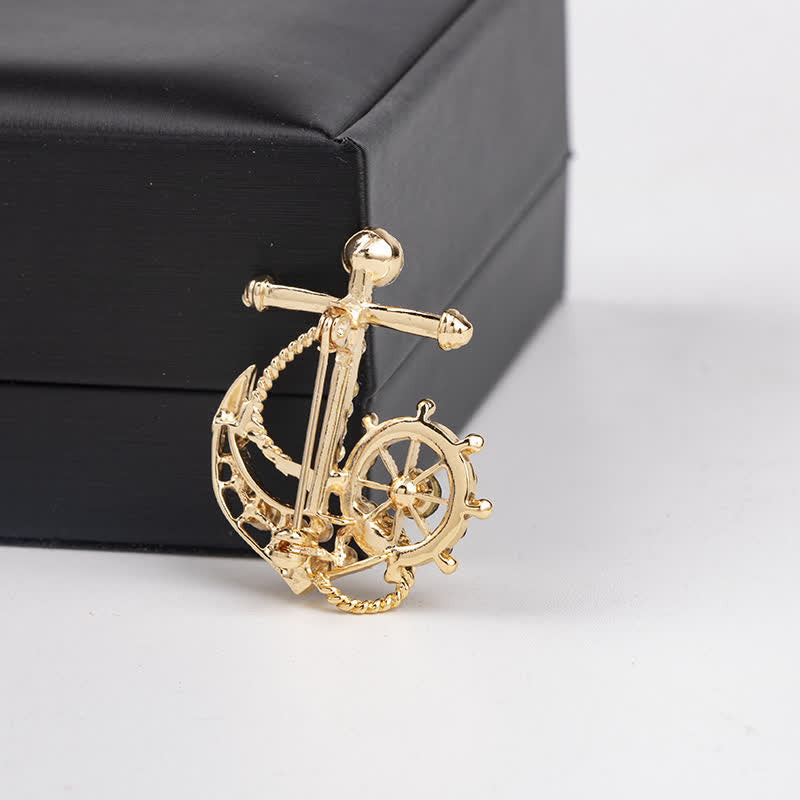 Herren-Brosche mit Ankermotiv „Helmsman“ - image 4