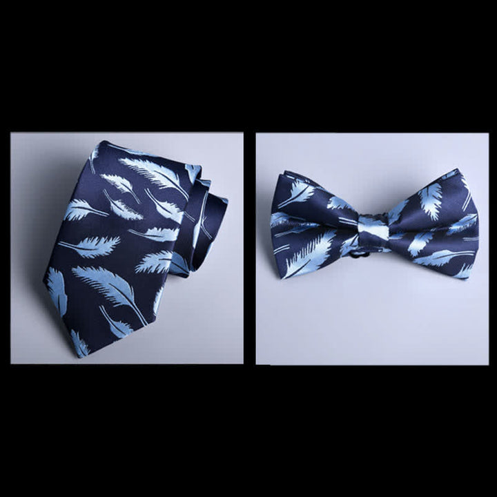 8er Pack Marineblau Blätter Blumen Vogue Krawatten Fliegen Geschenkbox