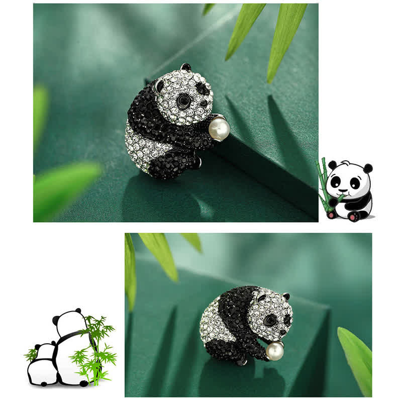Frauen-Panda-Funken-Brosche
