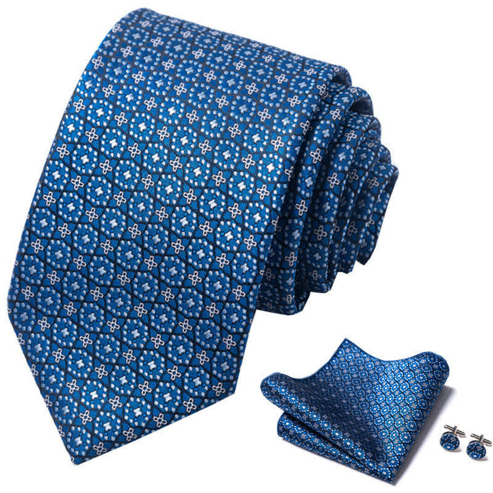 3er-Pack Herrenkrawatten-Set 'SteelBlue Patrician Gent'