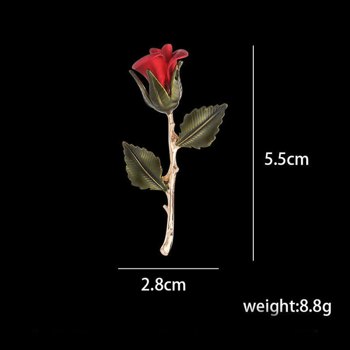 Männer Romantische Goldene Rosen Brosche