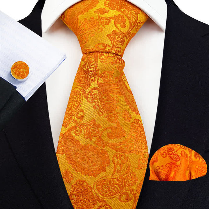 3-tlg. Set mit exotischer Paisley-Krawatte für Herren