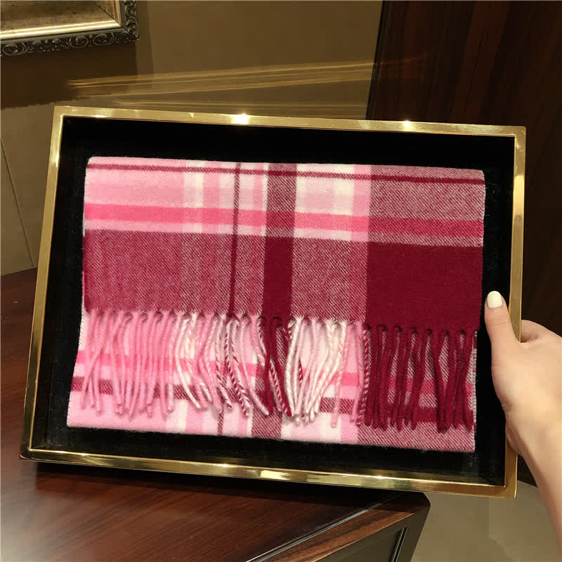 Unisex-Schal aus Lammfell im Edinburgh-Karo-Design, groß und warm - #2 - image 8