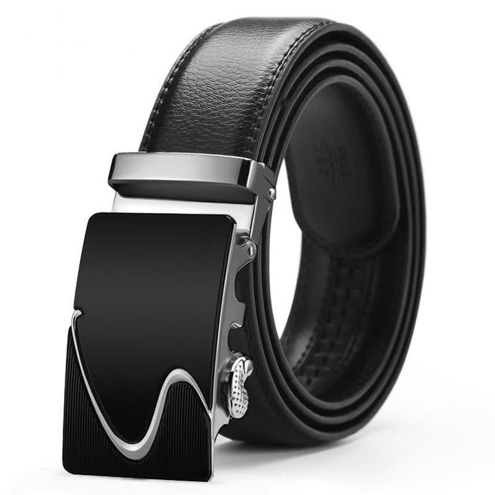 Luxuriöser geprägter automatischer Schnallengürtel für Herren aus Leder - Stil Nr. 4 - Silber - 46 - image 14