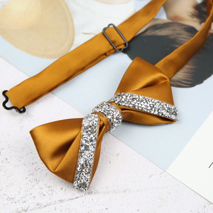 Glitzernde Herren-Fliege mit Strasssteinen für Hochzeiten