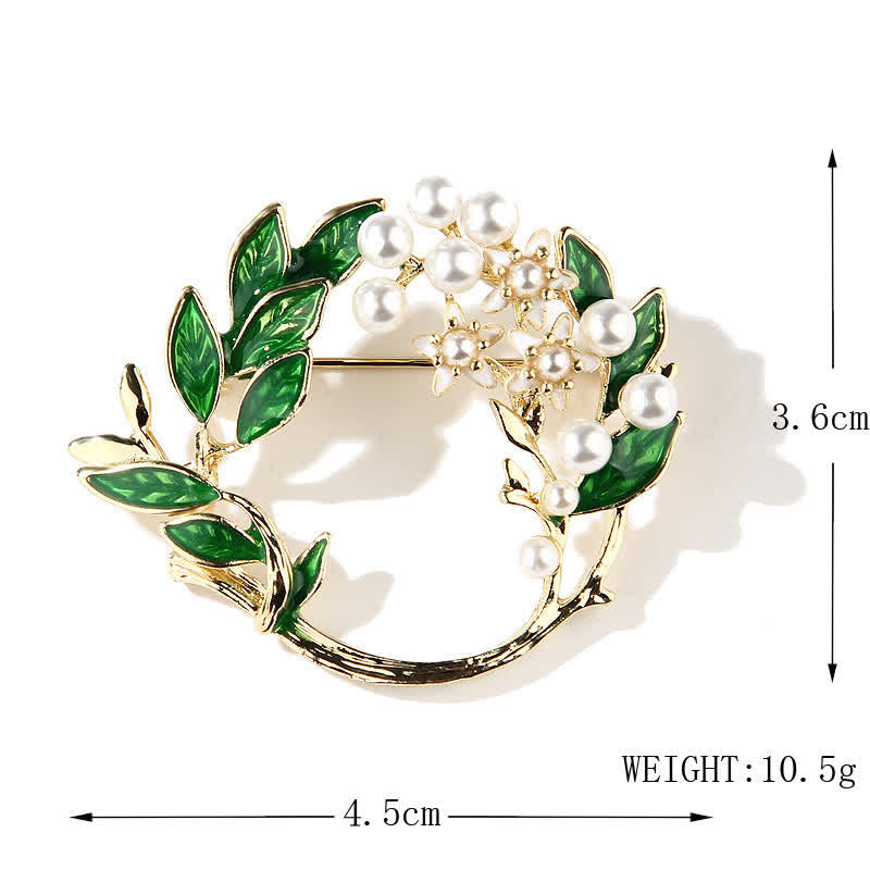 Frauen Gardenie Blütenkranz Brosche