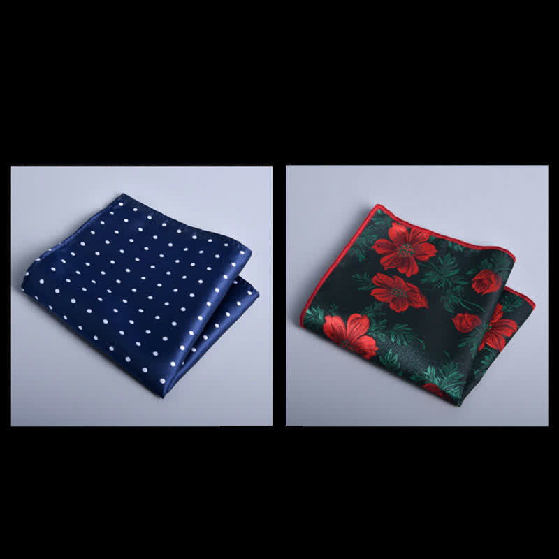 8Stk. ForestGreen&Red Leaves Flower Vogue Necktie Bow Ties Geschenkbox