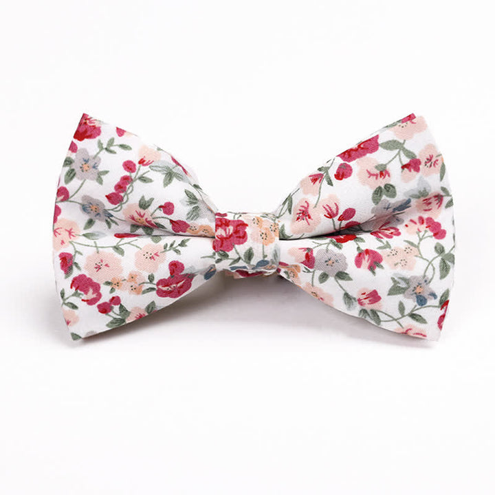 Herren Baumwollfliege mit Blumenmuster und doppelter Lage