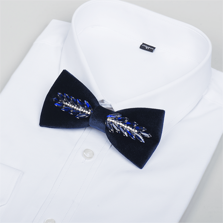 Herren Witty Crystal Samt Fliege
