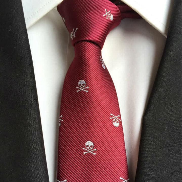 Halloween-Krawatte mit Totenkopf für Herren