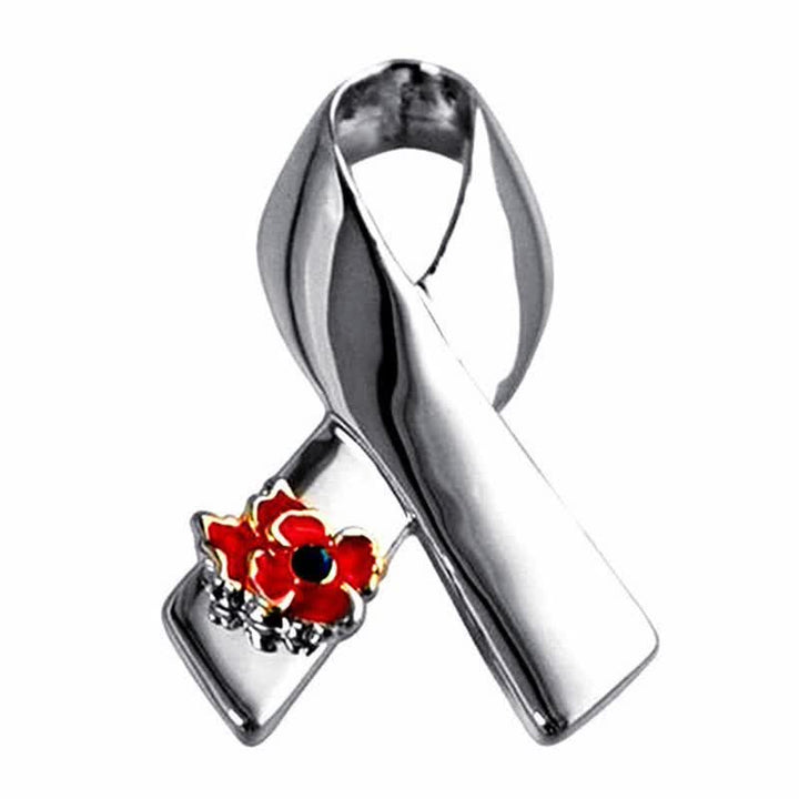 Unisex Krankheit Bewusstsein Schleife Mohn Brosche