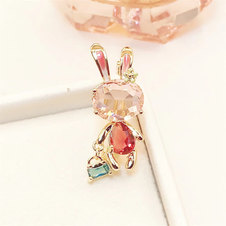 Damen Pink Bunny Kleine Hase Brosche