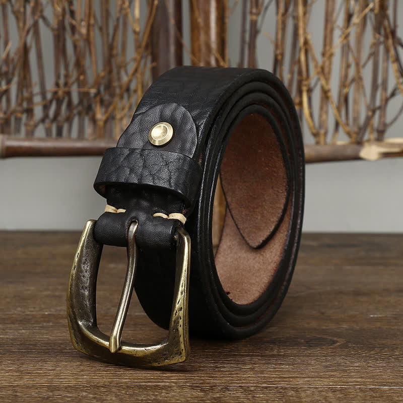 Herren-Retro-Ledergürtel mit Yak-Haut-Muster