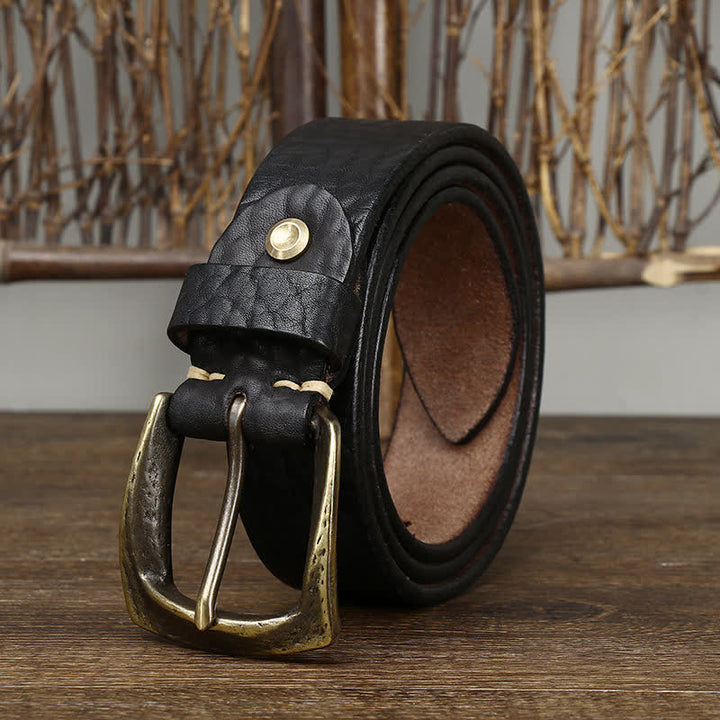 Herren-Retro-Ledergürtel mit Yak-Haut-Muster