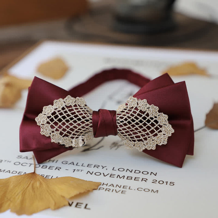 Elegante Blumen-Spitzen-Fliege für Herren