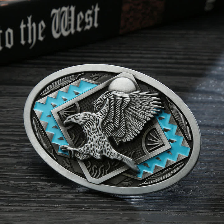 DIY Herrengürtel mit Emaille Adler-Schnalle