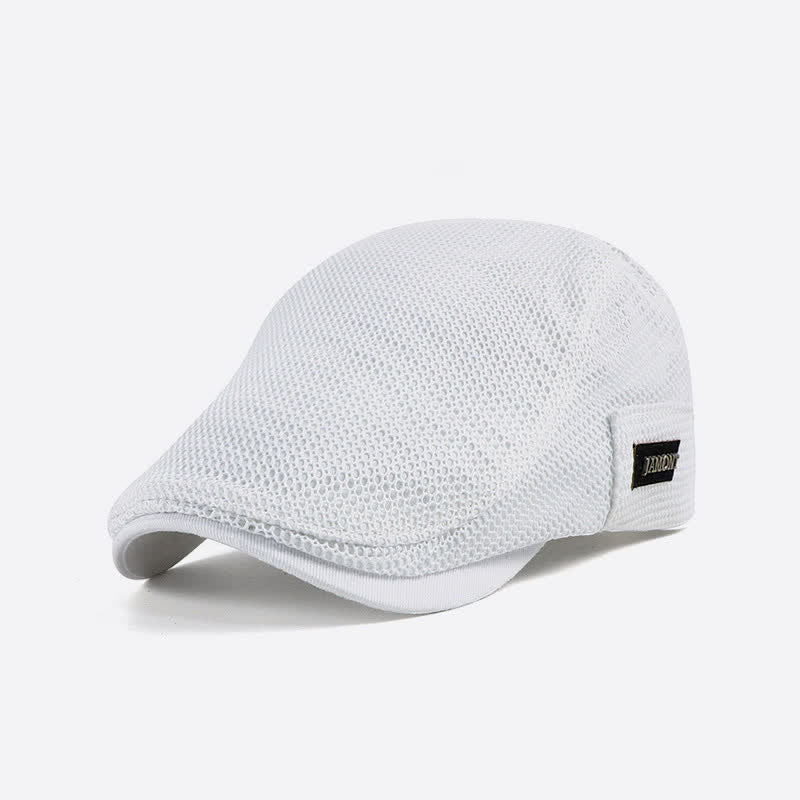 Stilvolle, atmungsaktive Sport-Barettkappe mit Netz - Weiß - Verstellbar (ca. 22"-23 5/8") - image 7