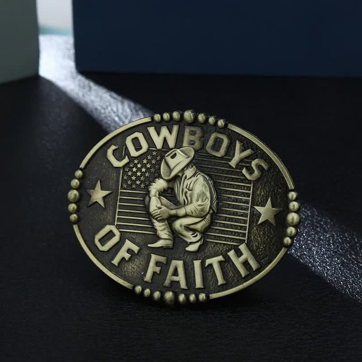 Herren DIY Cowboys Of Faith Schnalle Ledergürtel