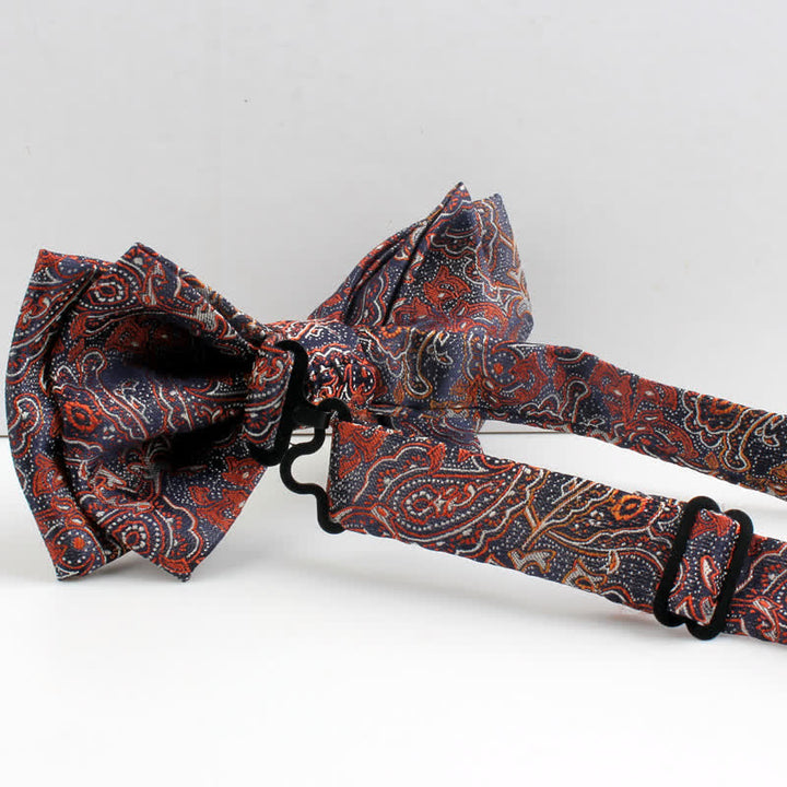 2er-Set Neoklassische Paisley-Blumen-Fliegen für Herren