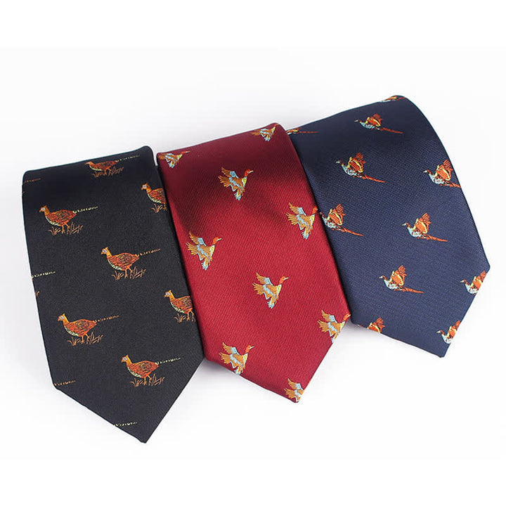 Herren Krawatte mit fliegendem Vogel gestickt 