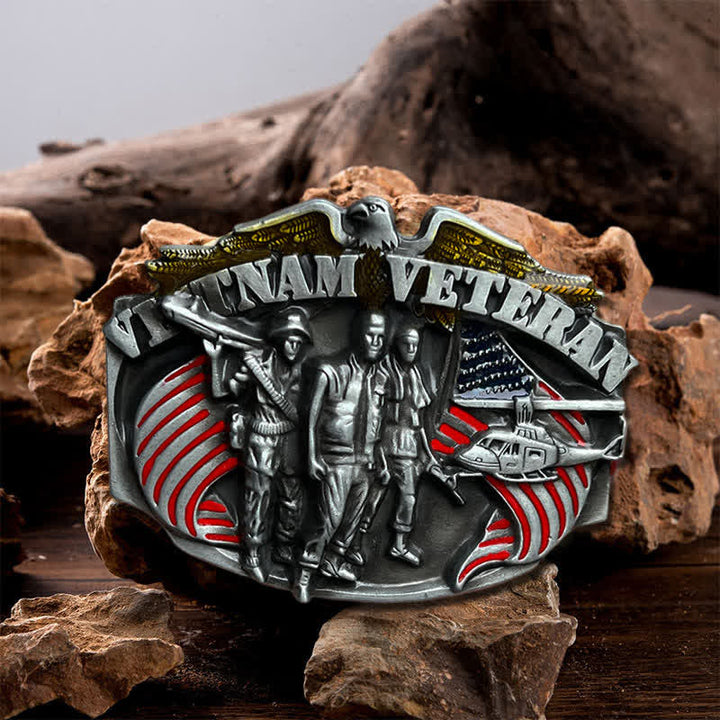 DIY Gürtel mit Vietnam Veteranenschnalle für Herren