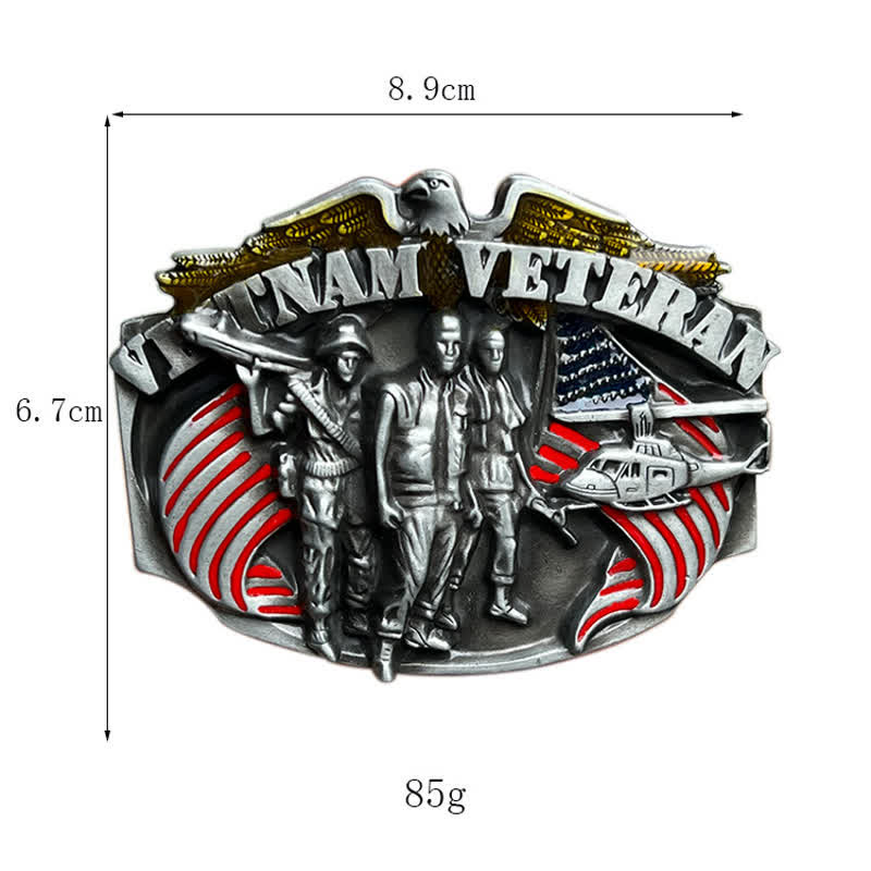 DIY Gürtel mit Vietnam Veteranenschnalle für Herren