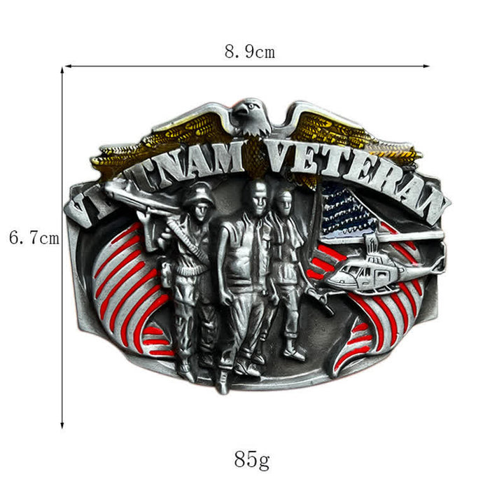 DIY Gürtel mit Vietnam Veteranenschnalle für Herren