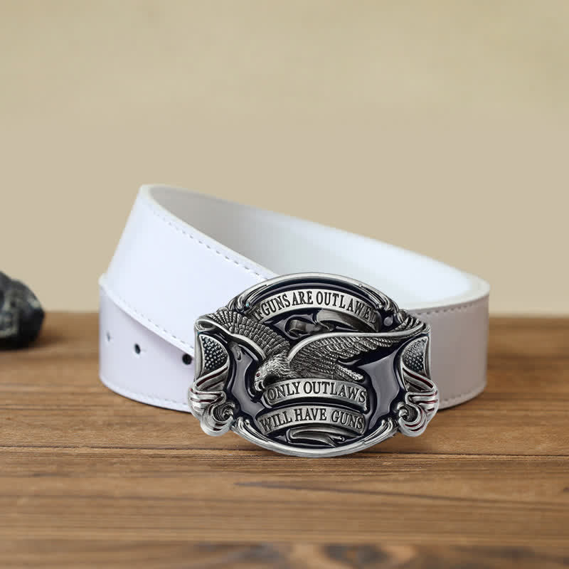 Herren-DIY-Adler-Schnallen-Ledergürtel