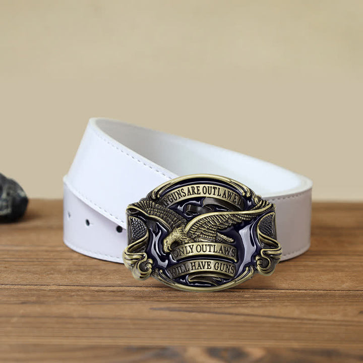 Herren-DIY-Adler-Schnallen-Ledergürtel